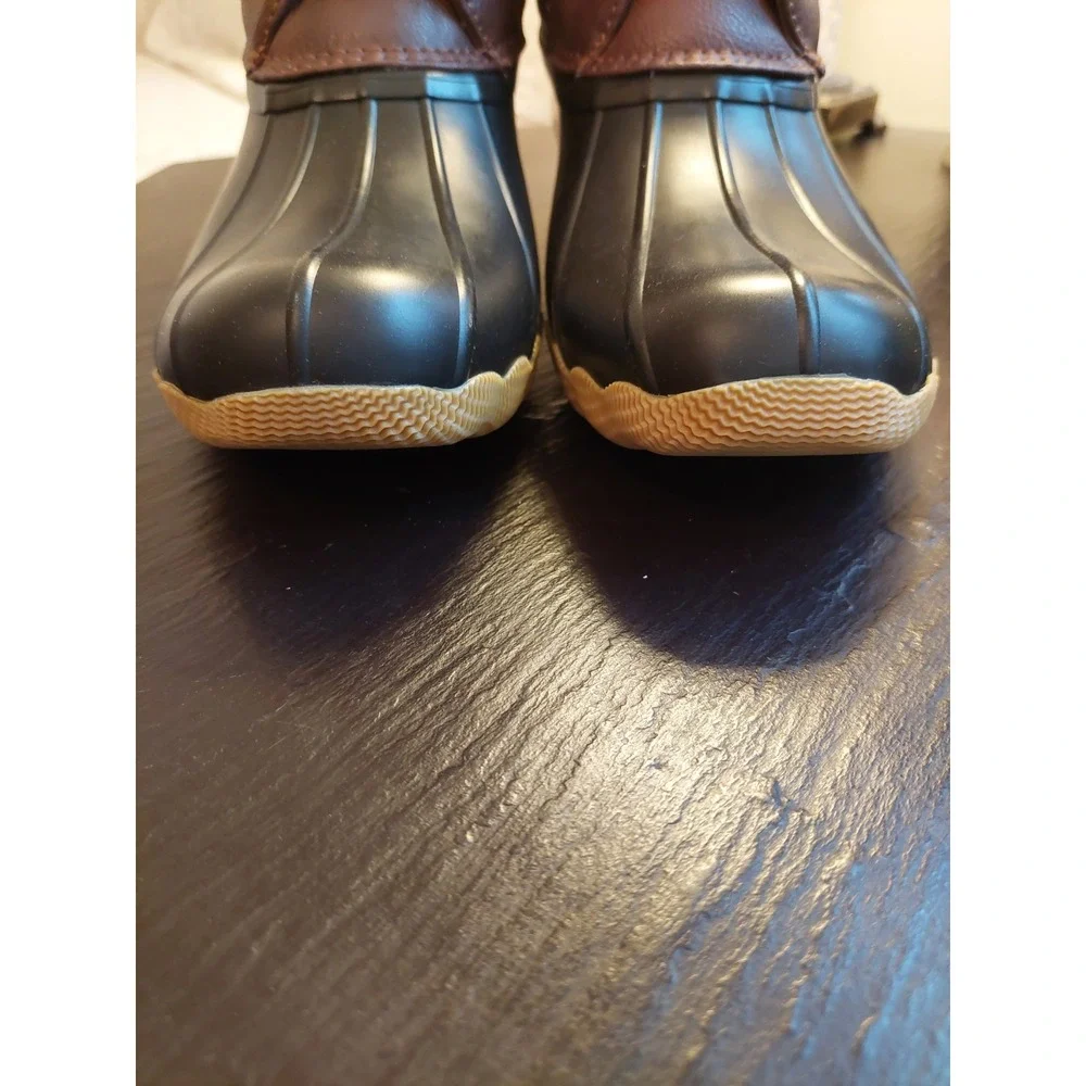 Sperry Top-Sider Saltwater Duck Boot Brown Rain Boots Size 6M Girls/7.5M Wms NEW